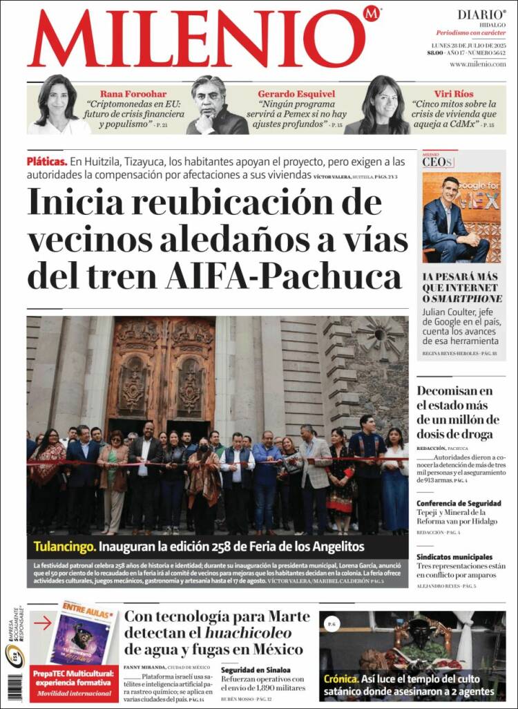 Portada de Milenio de Hidalgo (México)