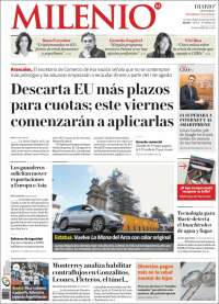 Portada de Milenio de Monterrey (México)