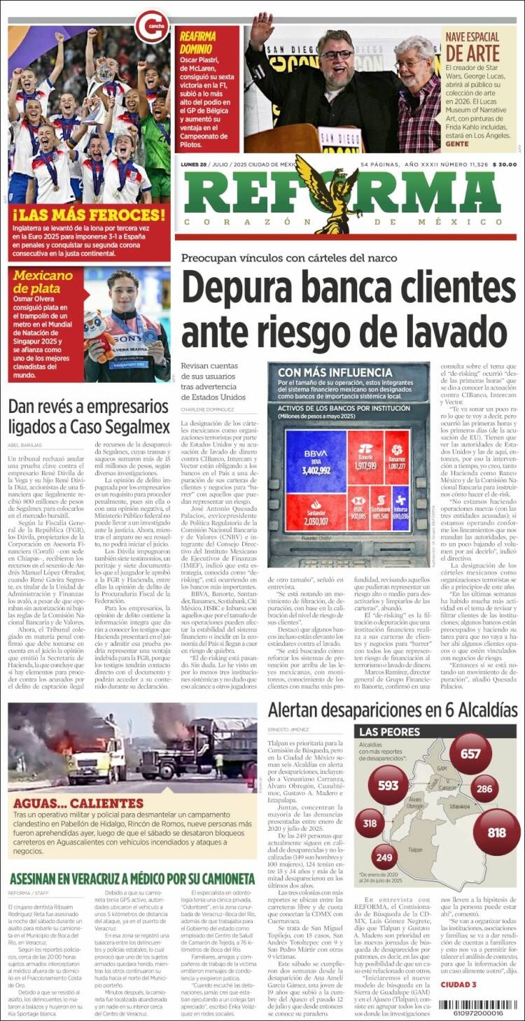 Portada de Reforma (Mexique)