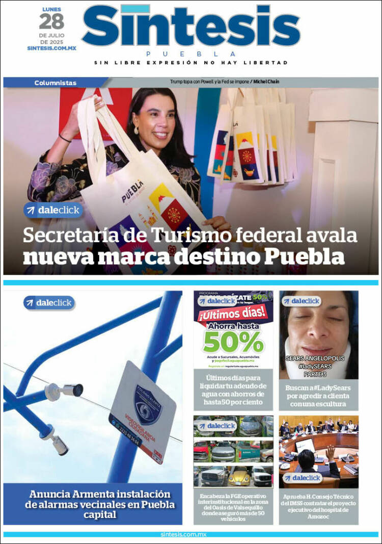 Portada de Síntesis - Puebla (México)
