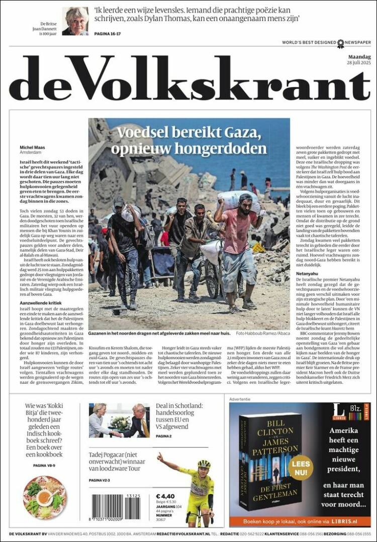 Portada de De Volkskrant (Netherlands)