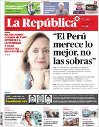 Portada de La Republica (Peru)
