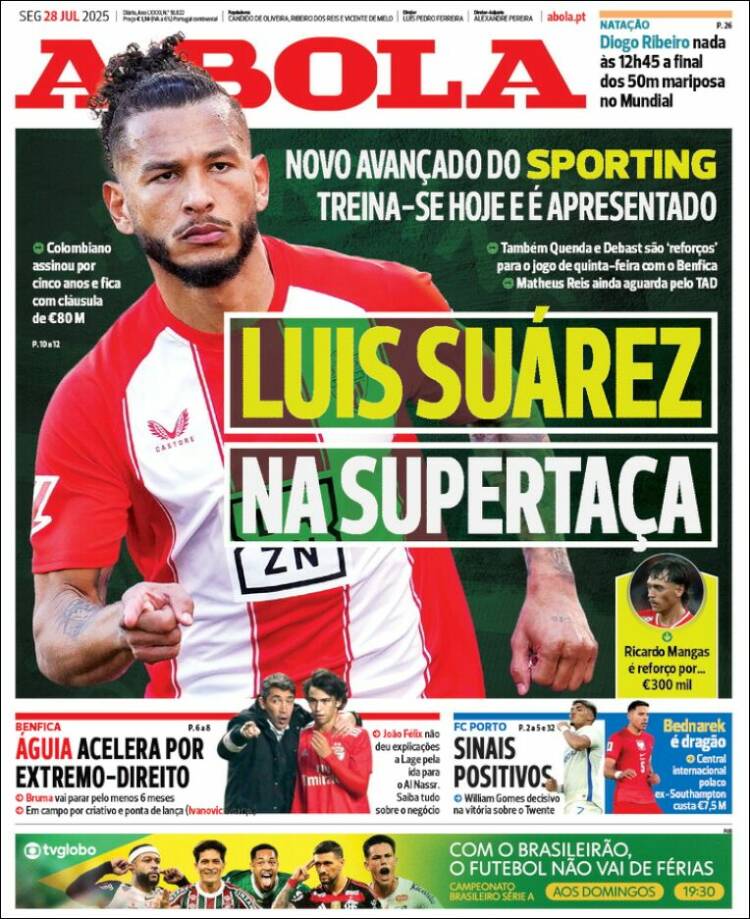 Portada de A Bola (Portugal)