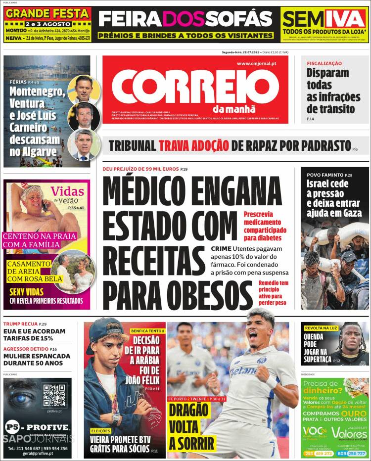 Portada de Correio da Manhã (Portugal)