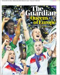 Portada de The Guardian (Reino Unido)