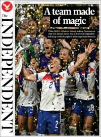 Portada de The Independent (Reino Unido)