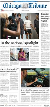 Portada de Chicago Tribune (USA)