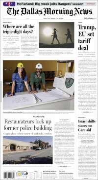 Portada de Dallas Morning News (USA)
