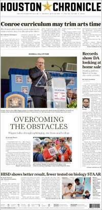 Portada de Houston Chronicle (USA)