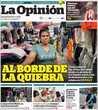 Portada de La Opinión (USA)