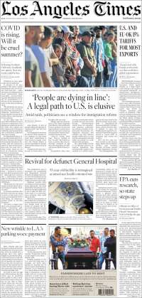 Portada de Los Angeles Times (USA)