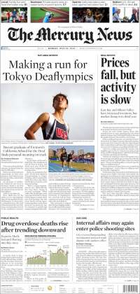Portada de San Jose Mercury News (USA)