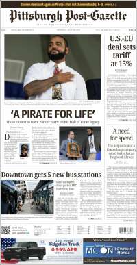 Portada de Pittsburgh Post-Gazette (USA)
