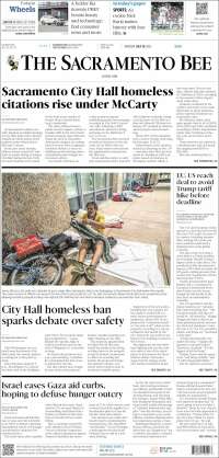 Portada de The Sacramento Bee (USA)