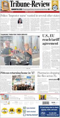 Portada de Tribune-Review (USA)