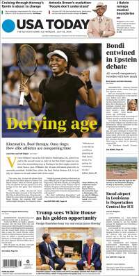 Portada de USA Today (USA)