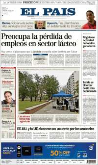 Portada de El País (Uruguay)