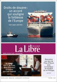 Portada de La Libre.be (Belgium)