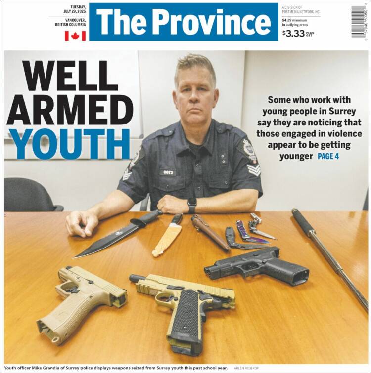 Portada de The Province (Canadá)