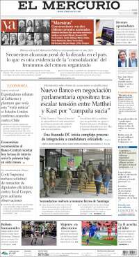 Portada de El Mercurio (Chile)
