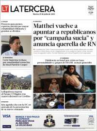 Portada de La Tercera (Chile)