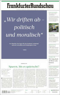 Portada de Frankfurter Rundschau (Alemania)