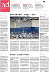 Portada de Neues Deutschland (Alemania)