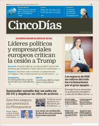Portada de Cinco Días (España)