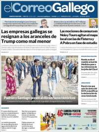 Portada de El Correo Gallego (España)