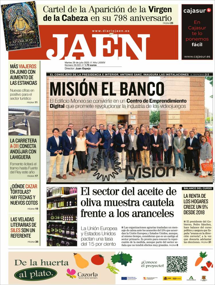 Portada de Diario Jaén (España)