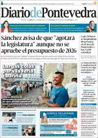 Portada de Diario de Pontevedra (España)