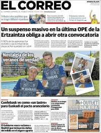 Portada de El Correo - Álava (España)