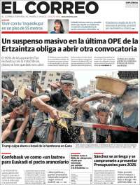 Portada de El Correo - Guipuzcoa (España)