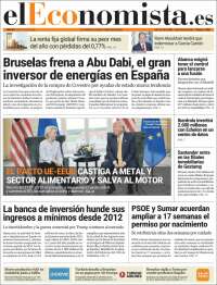 Portada de El Economista (España)