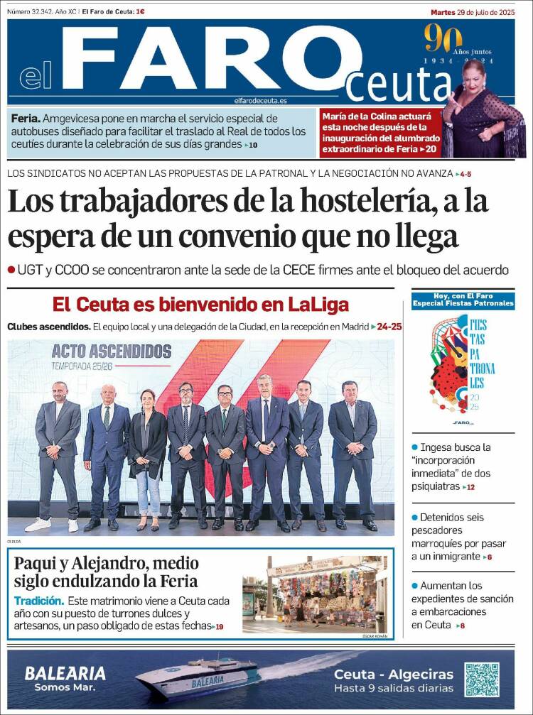 Portada de El Faro de Ceuta (Spain)