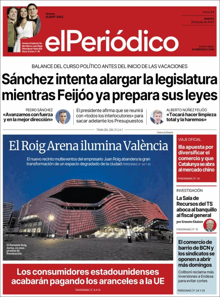 Portada de El Periódico (España)