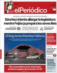 Portada de El Periódico de Catalunya (España)