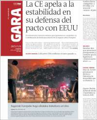 Portada de Gara (España)
