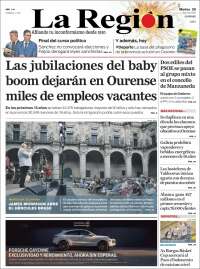 Portada de La Región de Ourense (Spain)