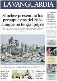 Portada de La Vanguardia (España)