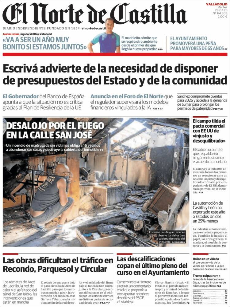Portada de Norte de Castilla - Valladolid (España)