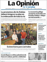 Portada de La Opinión de A Coruña (España)