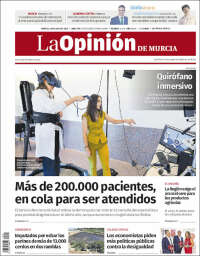 Portada de La Opinión de Murcia (España)