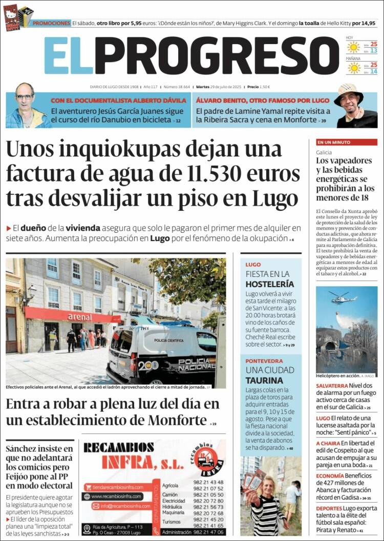 Portada de El Progreso (Spain)