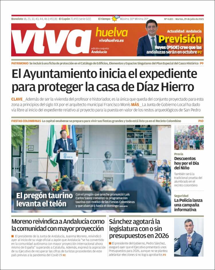 Portada de Viva Huelva (Espagne)