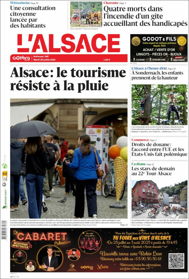 Portada de Journal L'Alsace (France)
