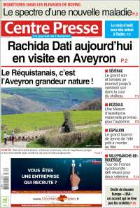 Portada de Centre Presse (France)