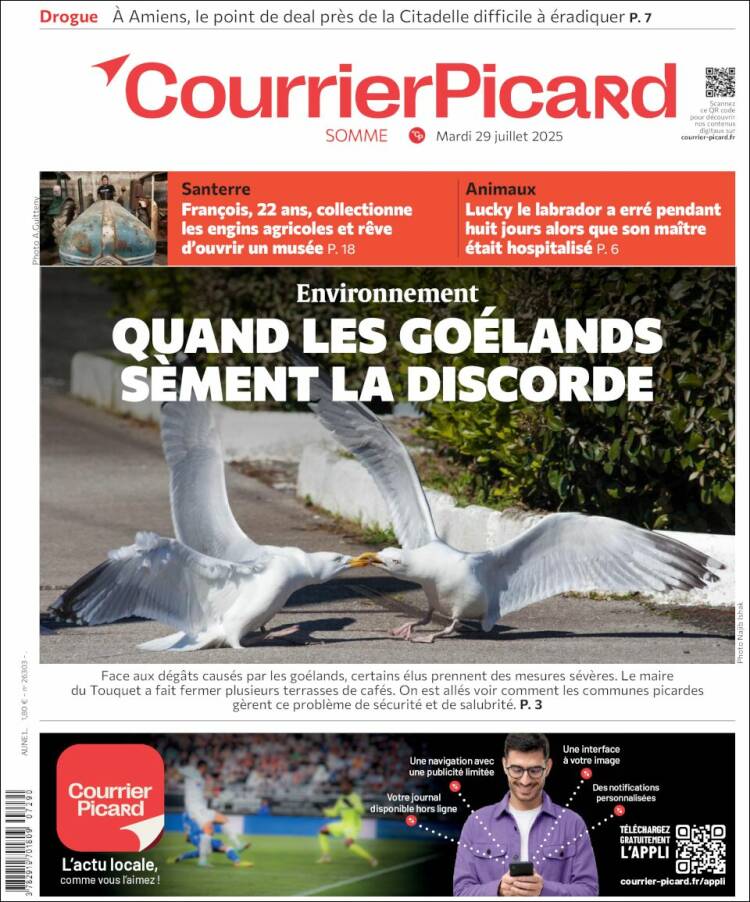 Portada de Courrier Picard (Francia)