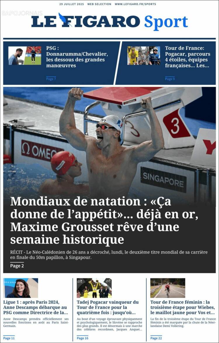 Portada de Le Figaro Sport (France)