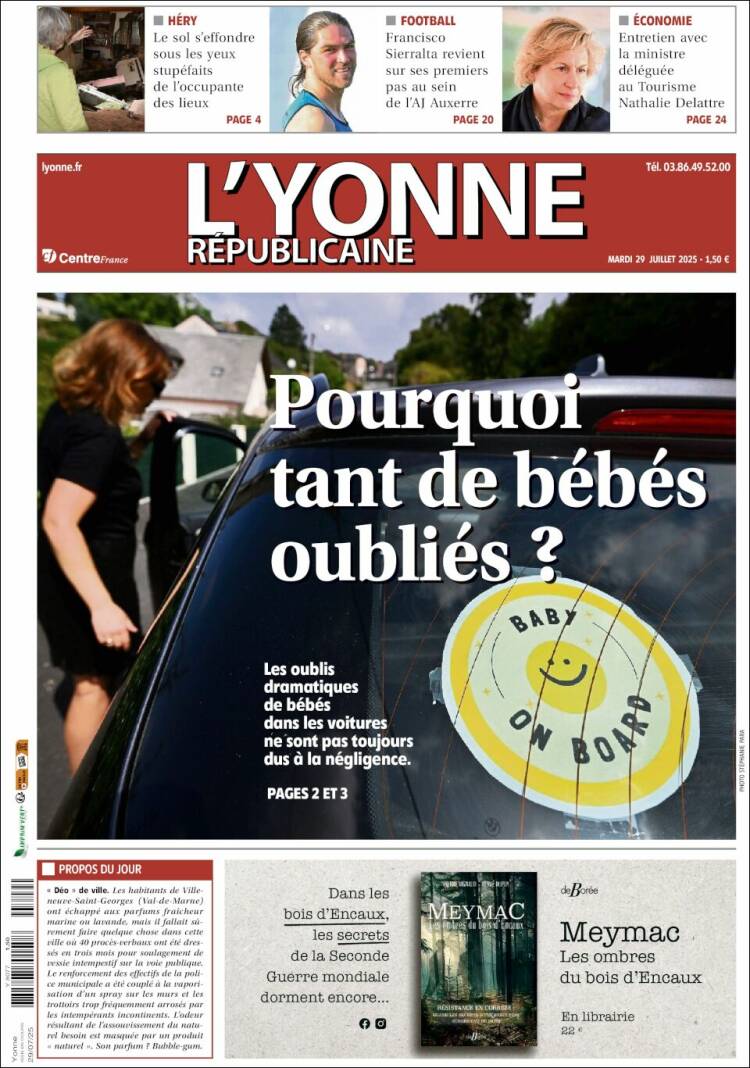 Portada de L'Yonne-Républicaine (France)